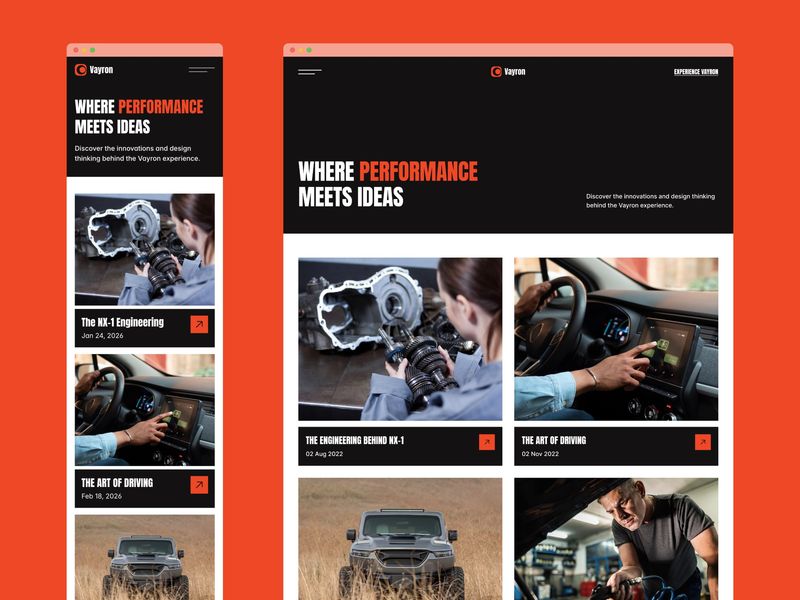 VAYRON — Electric Vehicle Website Template