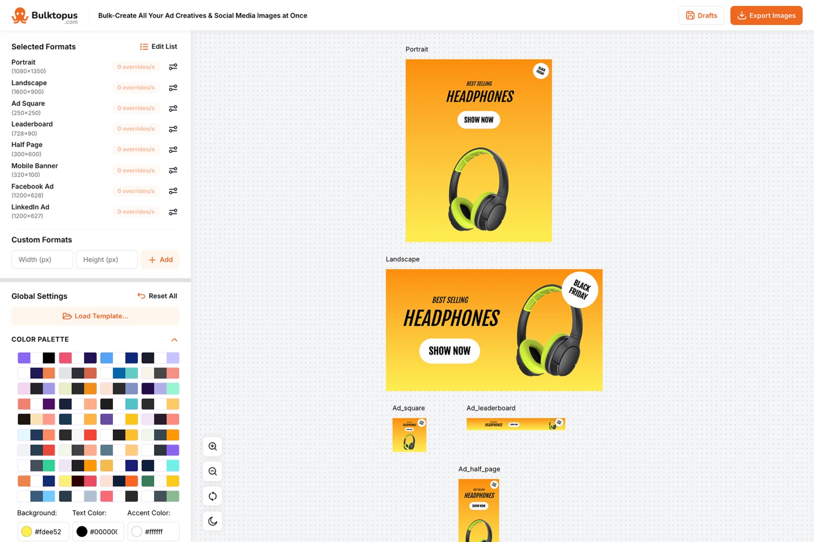 Bulktopus: Create All Your Ad Creatives & Social Media Images 10x Faster Image 0