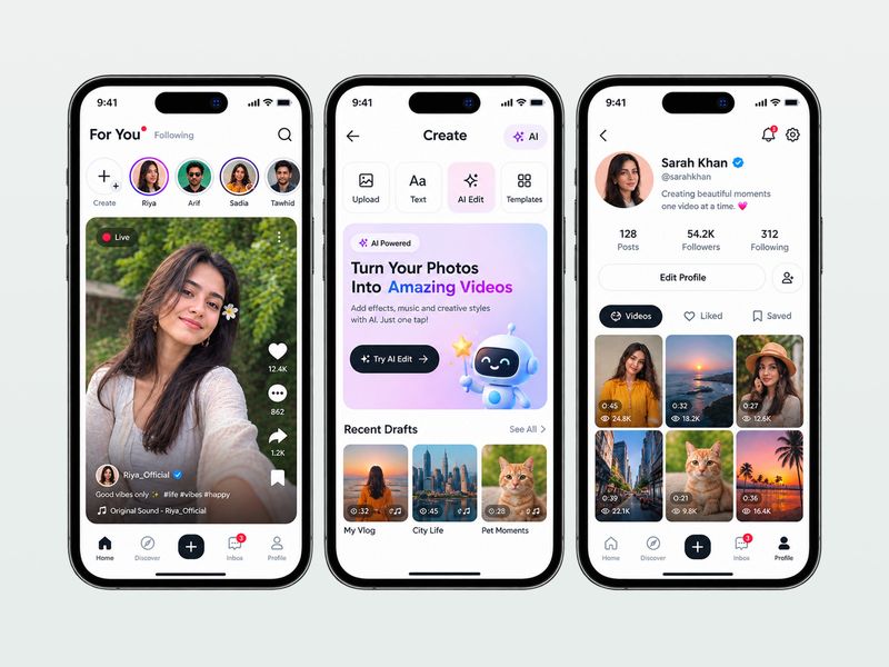 Ai social media app design