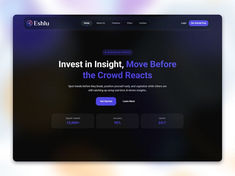 Eshlu — React 19 AI Stock Trading & Financial SaaS Template 📈🤖