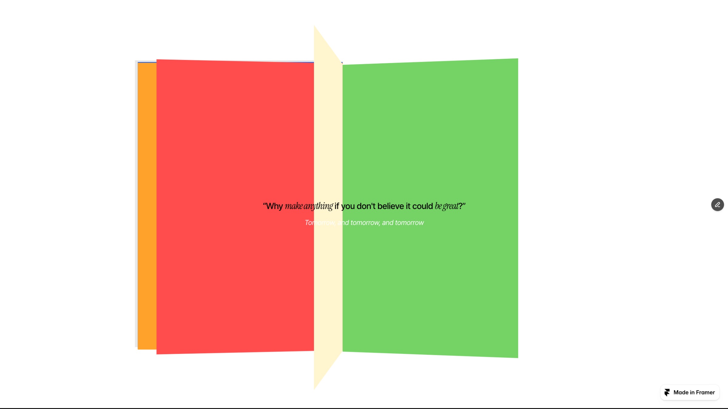 Portfolio made in Framer - Scroll animation. Interactive UI/UX Design Image 0