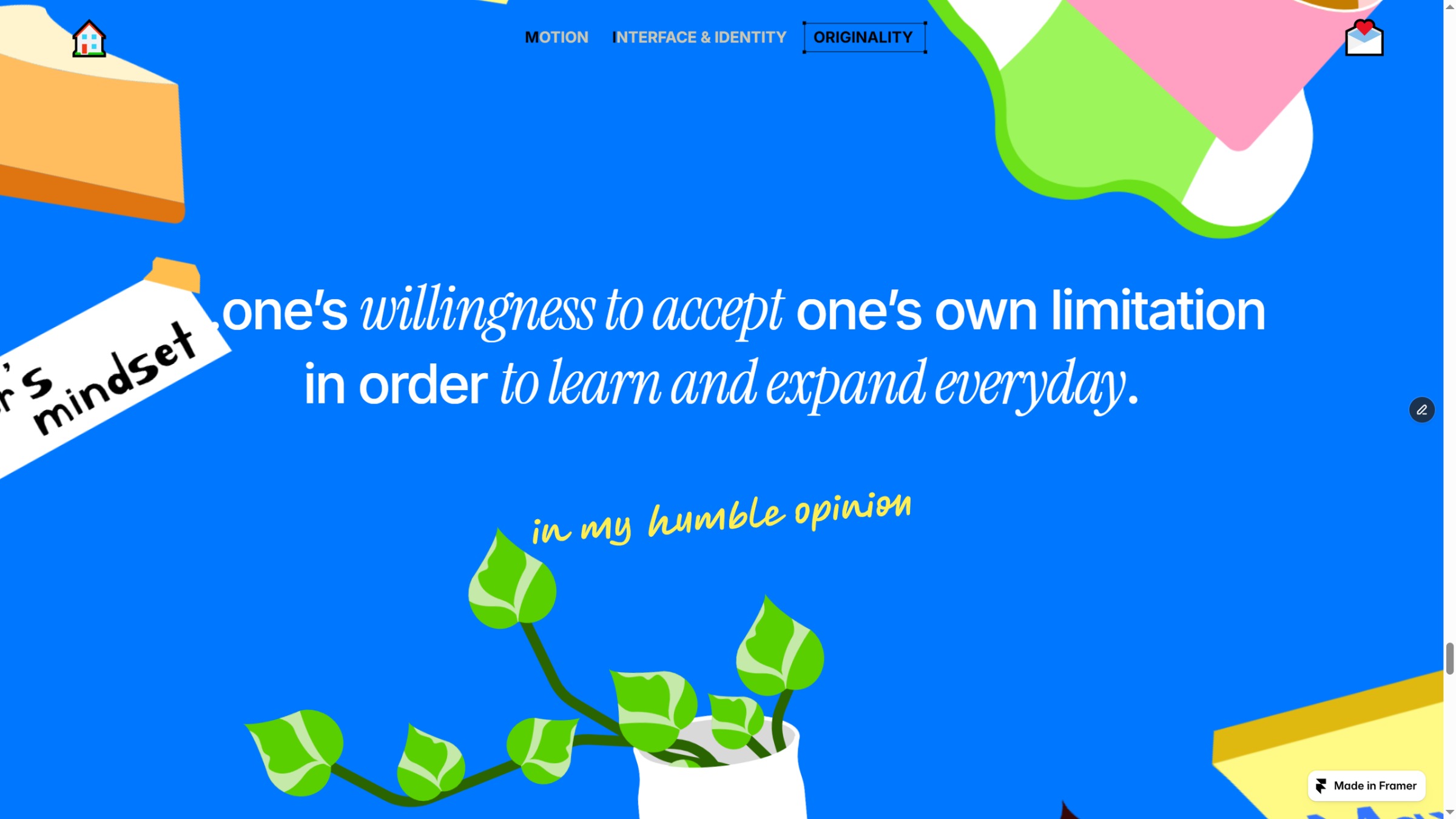 Portfolio made in Framer - Scroll animation. Interactive UI/UX Design Image 2