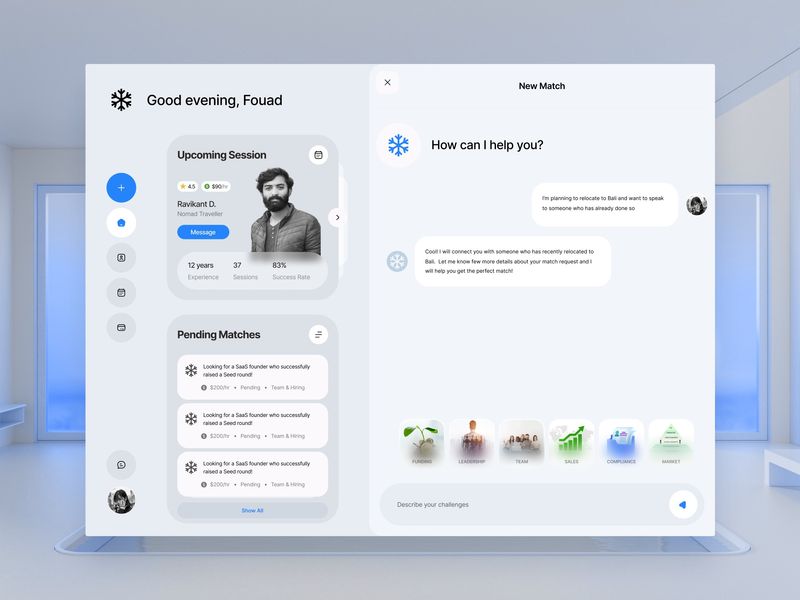 AI Chat Dashboard UI Design | Orbix Studio