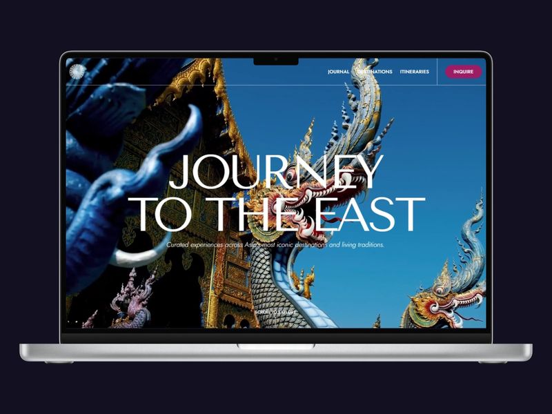 Eastward - luxury travel template for Framer