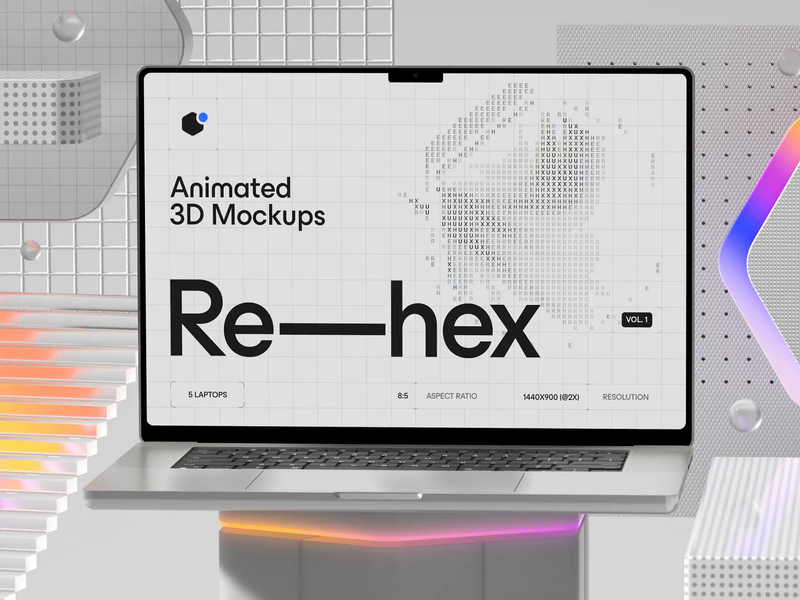 Rehex Vol.1 – Animated 3D Mockups