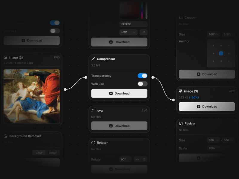 Prisma: Convert files on a canvas for free