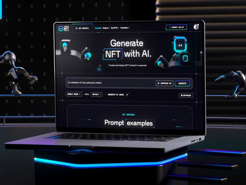 ChainGPT AI NFT Generator - Web UI Design