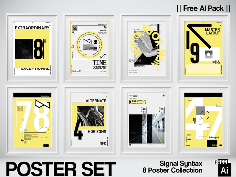 Signal Syntax — 8 Free AI Posters