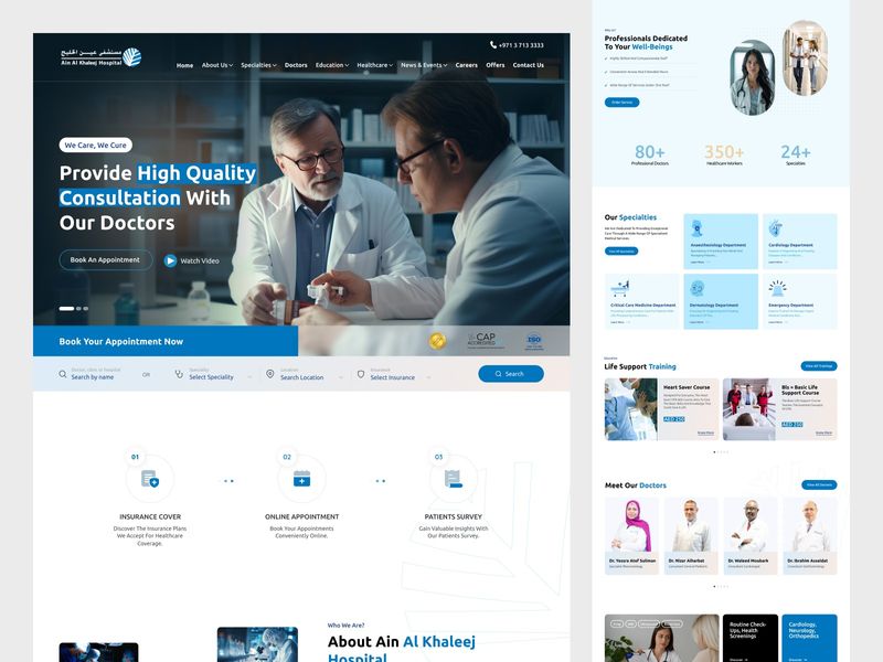 Hospital Website UI Design