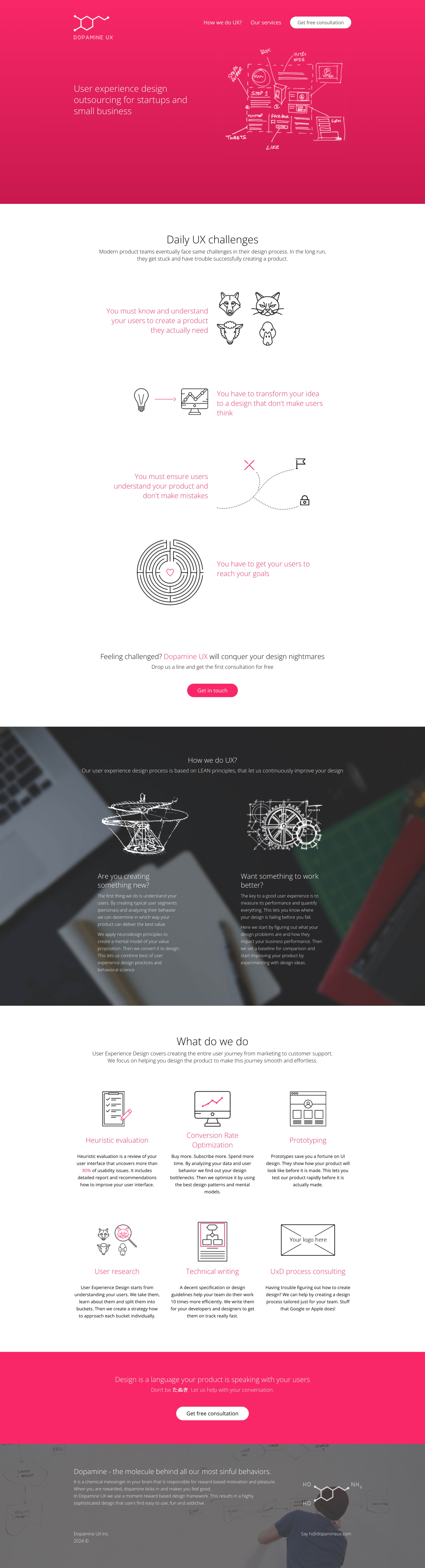 Dopamine UX landing page design by Petras Baukys Image 0