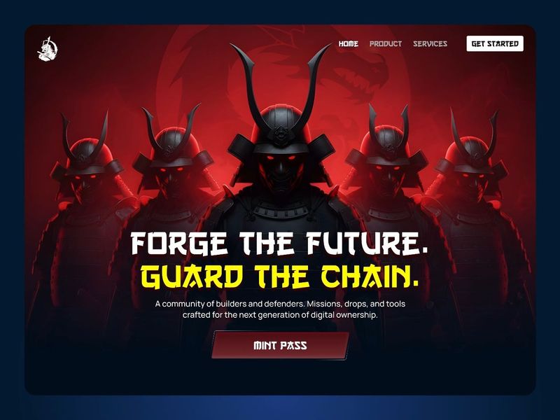 Samurai-Themed Web3 Digital Agency Website