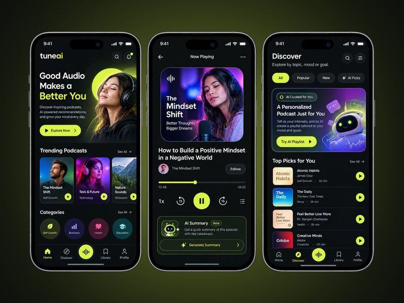 AI Podcast & Audio Streaming App