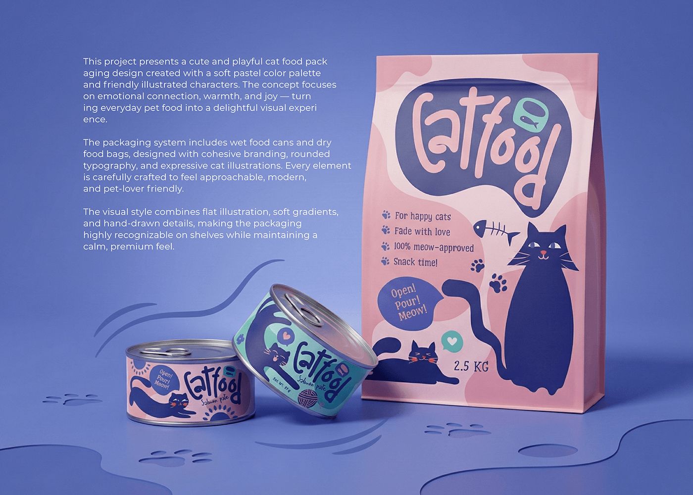Cute Cat Food Packaging Design by Thư Thiên on Muzli