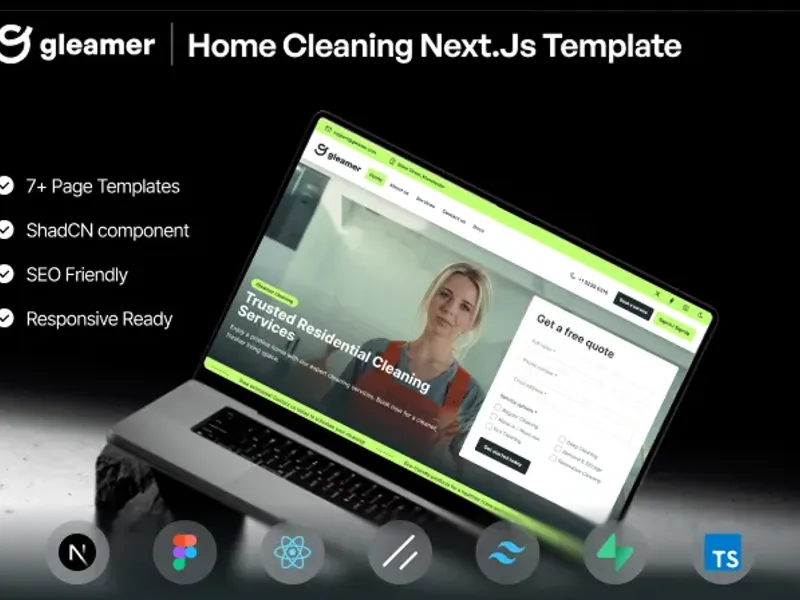 Gleamer Nextjs Website Template