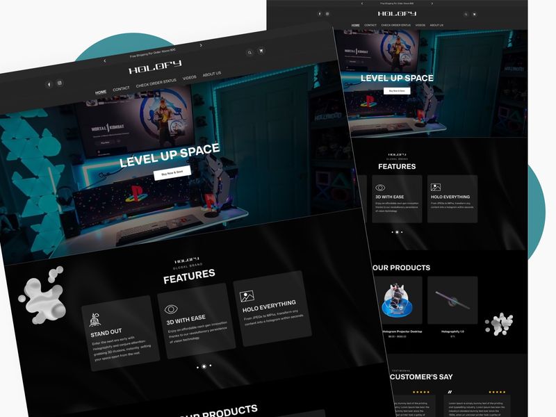 Holofy – Premium Tech E-Commerce UI Design