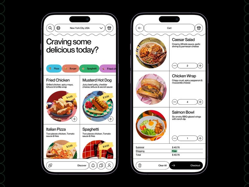 Aesthetic Food Delivery App Design