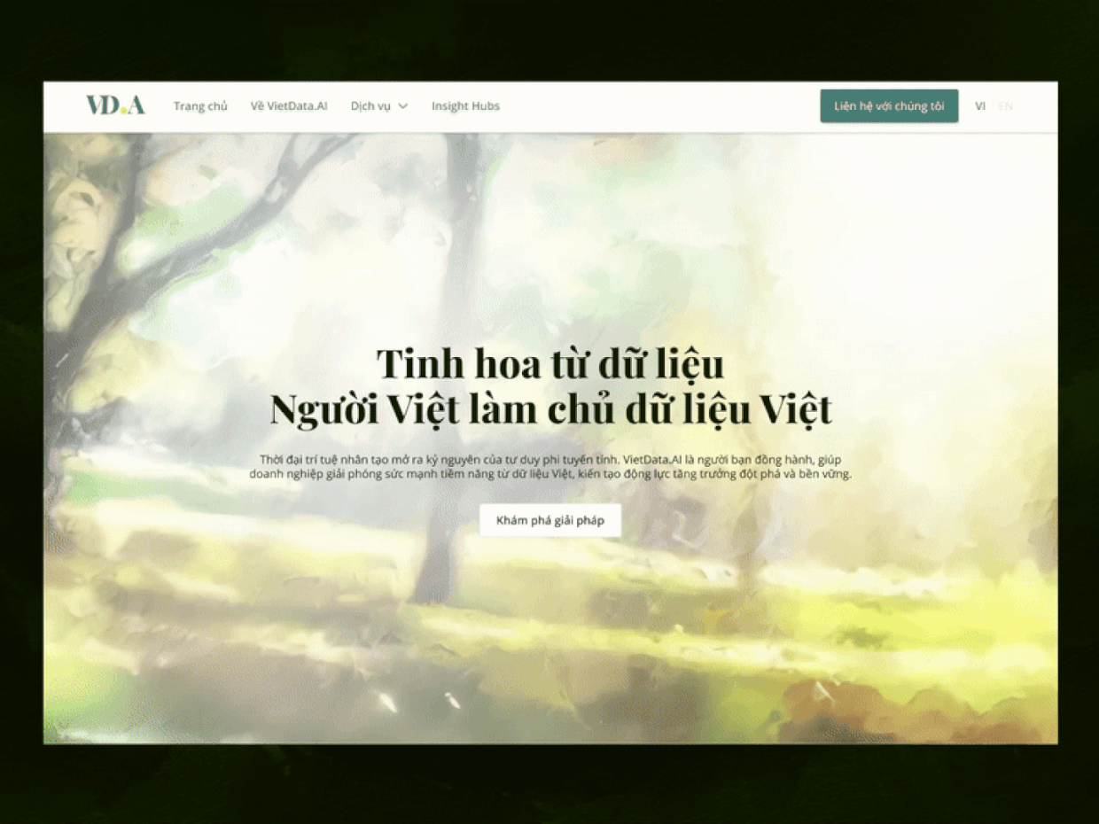 Data & AI Company Web Design - VDA Image 0