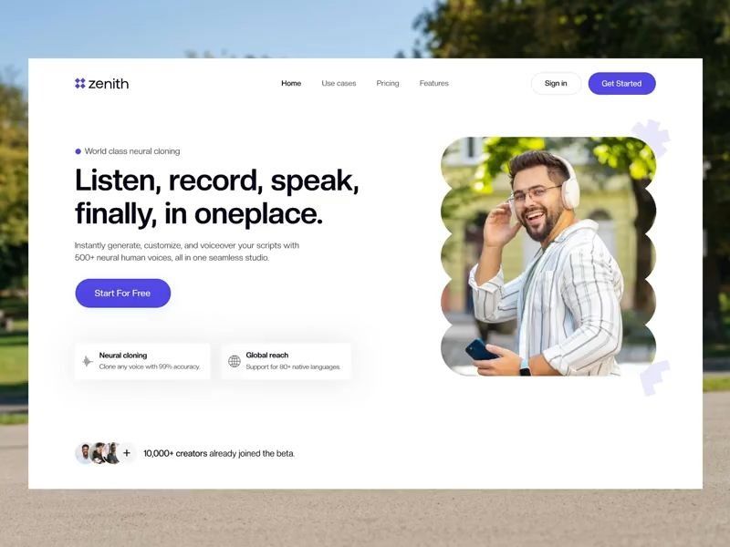 Zenith Landing Page Exploration