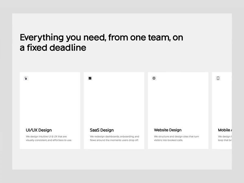 Service Card Design in Motion