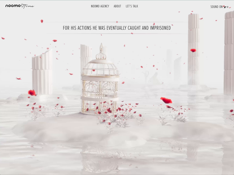 Noomo Valentime - 3d storytelling website by Noomo Agency
