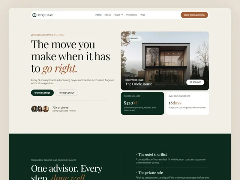Avery Estate by Webestica - Uncategorized design asset by webflow