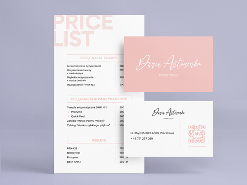 Business cards | cosmetology on Behance