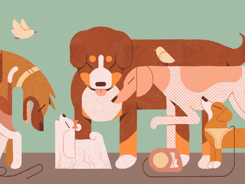 Walking the Dogs | Illustration