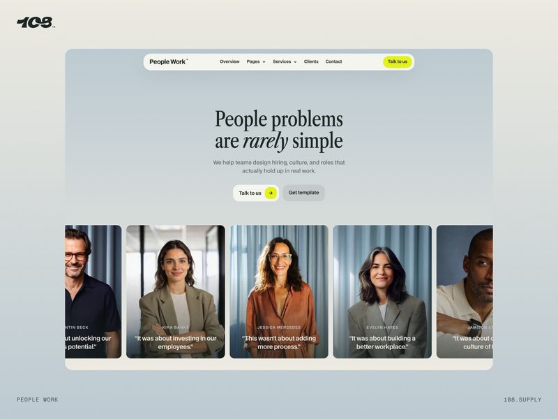 People Work™ - Webflow, Framer and Figma website template