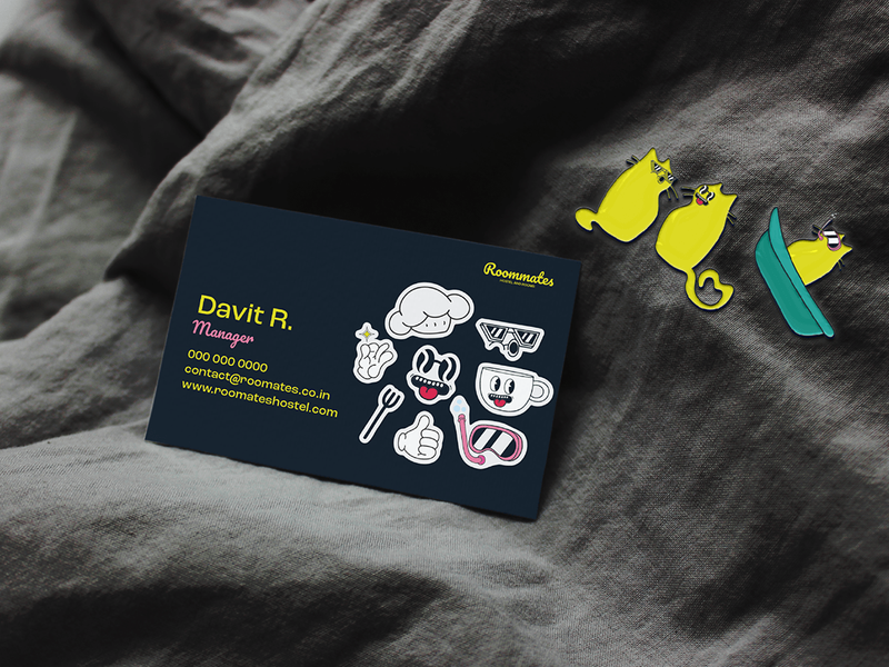 Roommates Hostel - Brand Identity Design