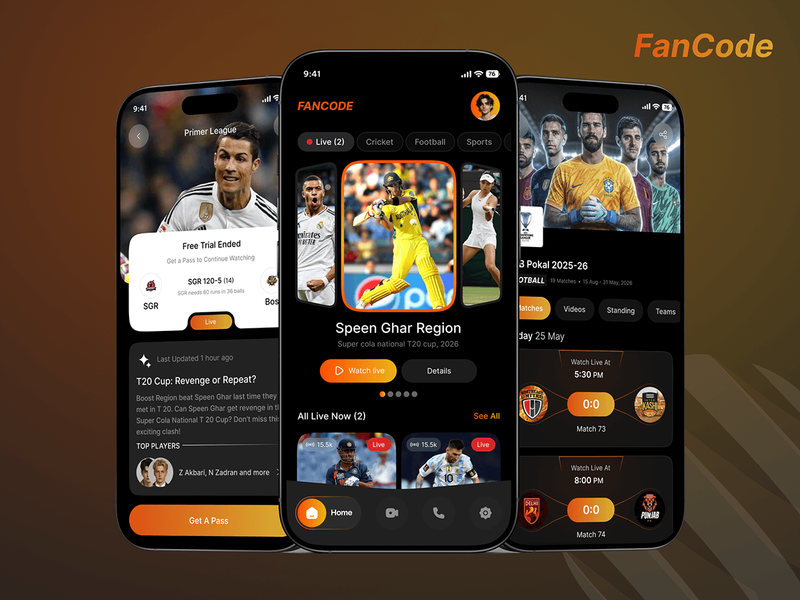 FanCode – Sports Streaming App UI/UX Case Study