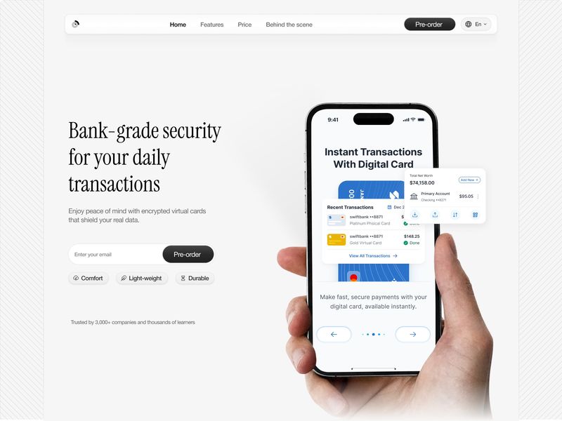 Instant Payments — Minimalist Digital Card Showcase 📲 UIUX Designs | Banner Design