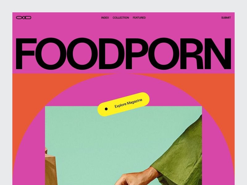 Food Magazine Website Header Design