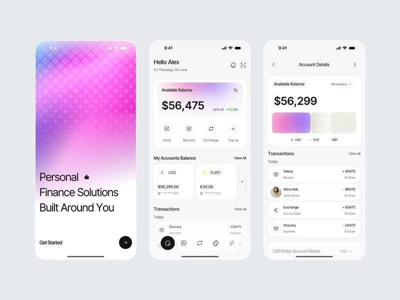 Finance Mobile App Design