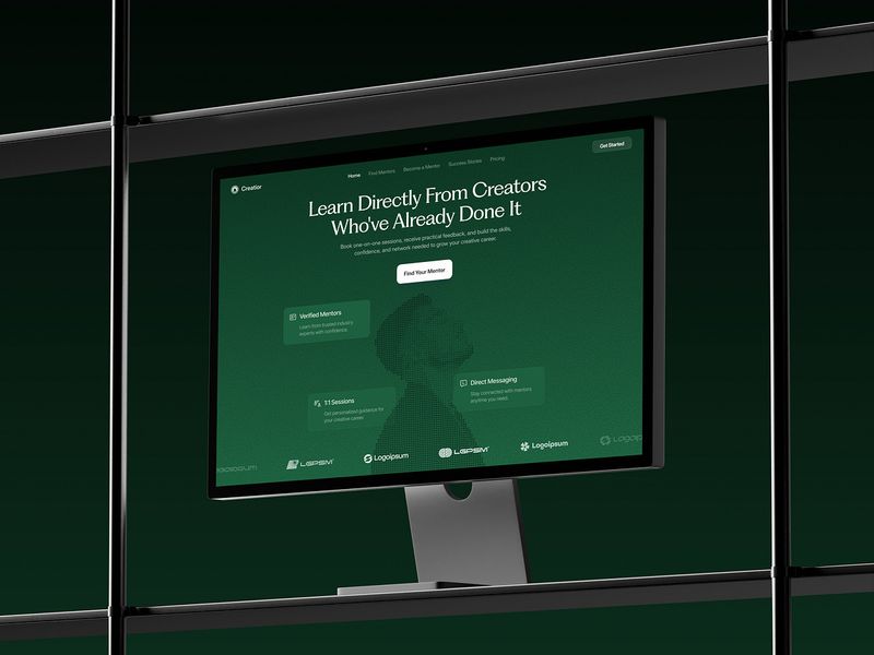 Creator Mentorship Marketplace Website Hero Section