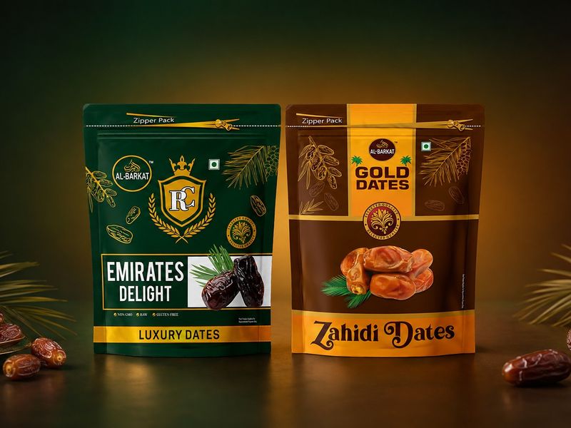 AL-BARKAT Premium Dates Packaging Design