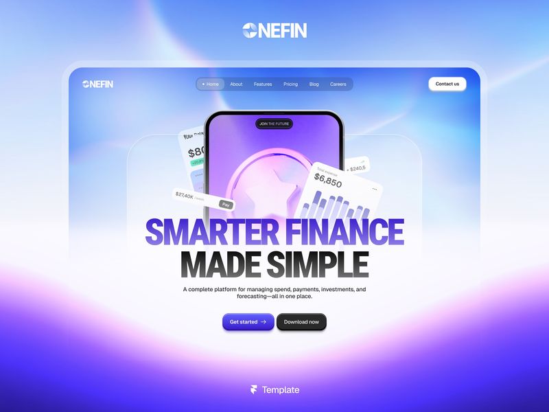 OneFin - Bold Finance SaaS Framer Template