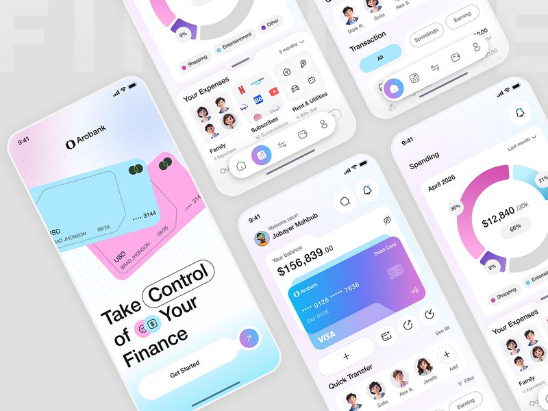 Finance Tracker Mobile App UI