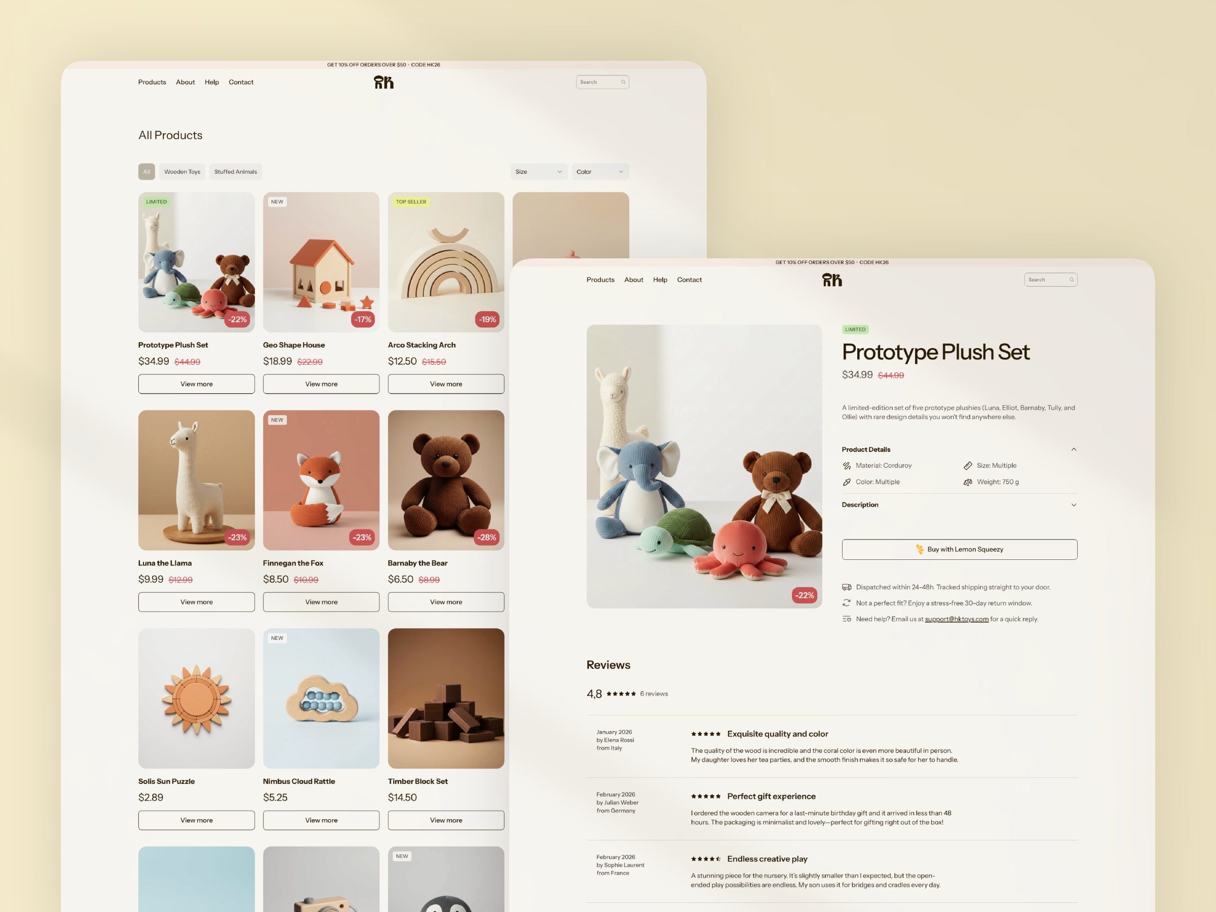 Framer Template - HK Toys Image 0