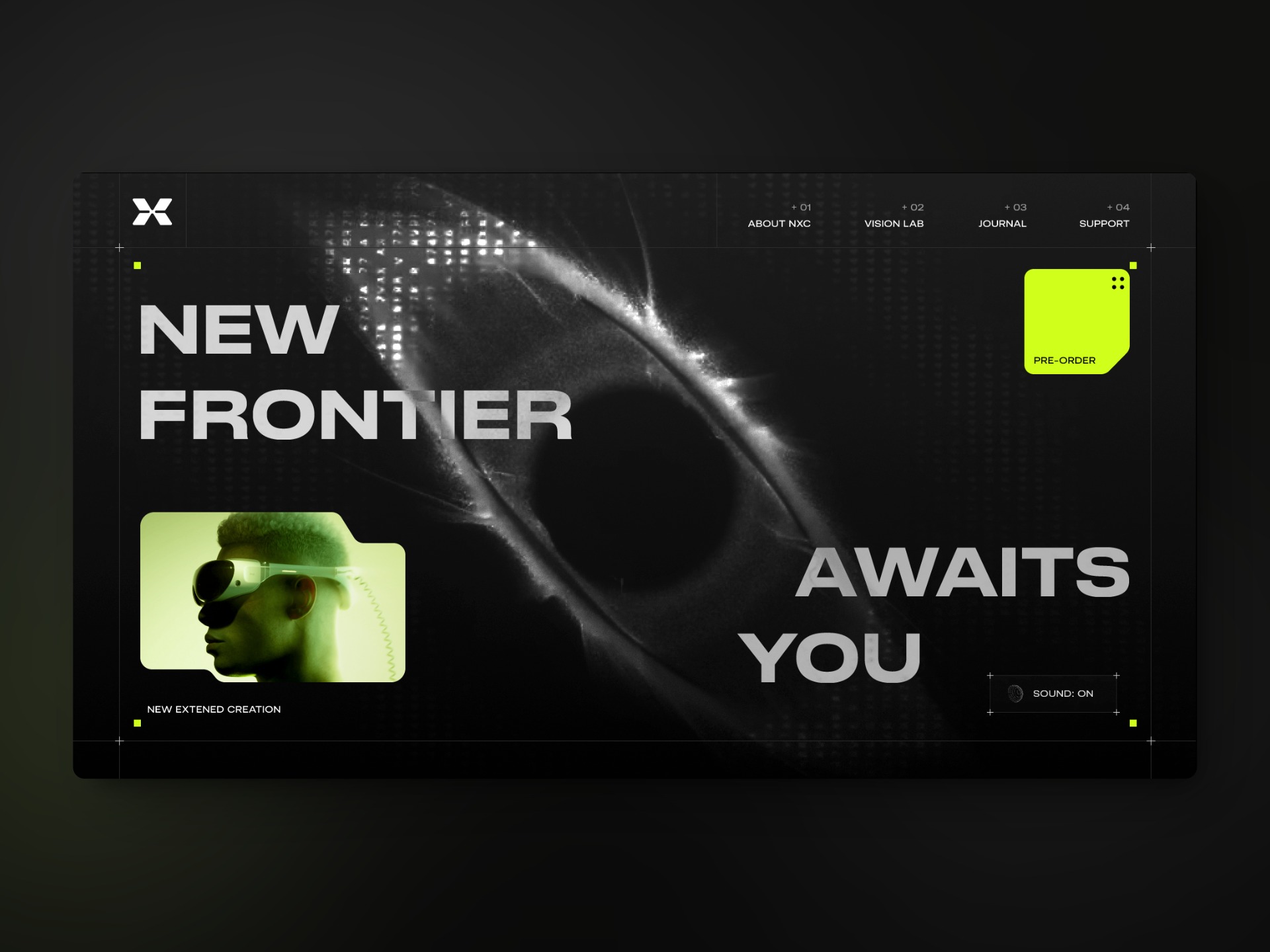 NXC - 3D XR Device Website Concept Design