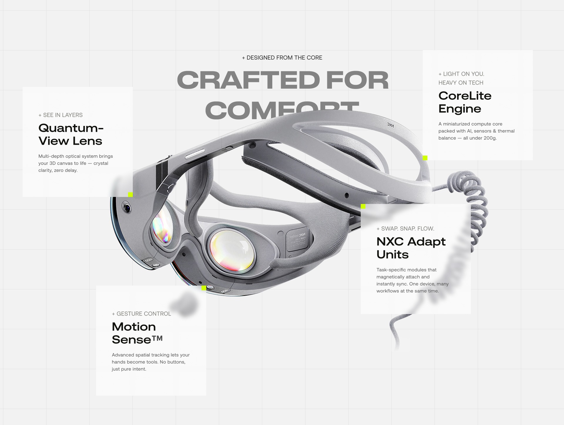 NXC - 3D XR Device Website Concept Design Image 0