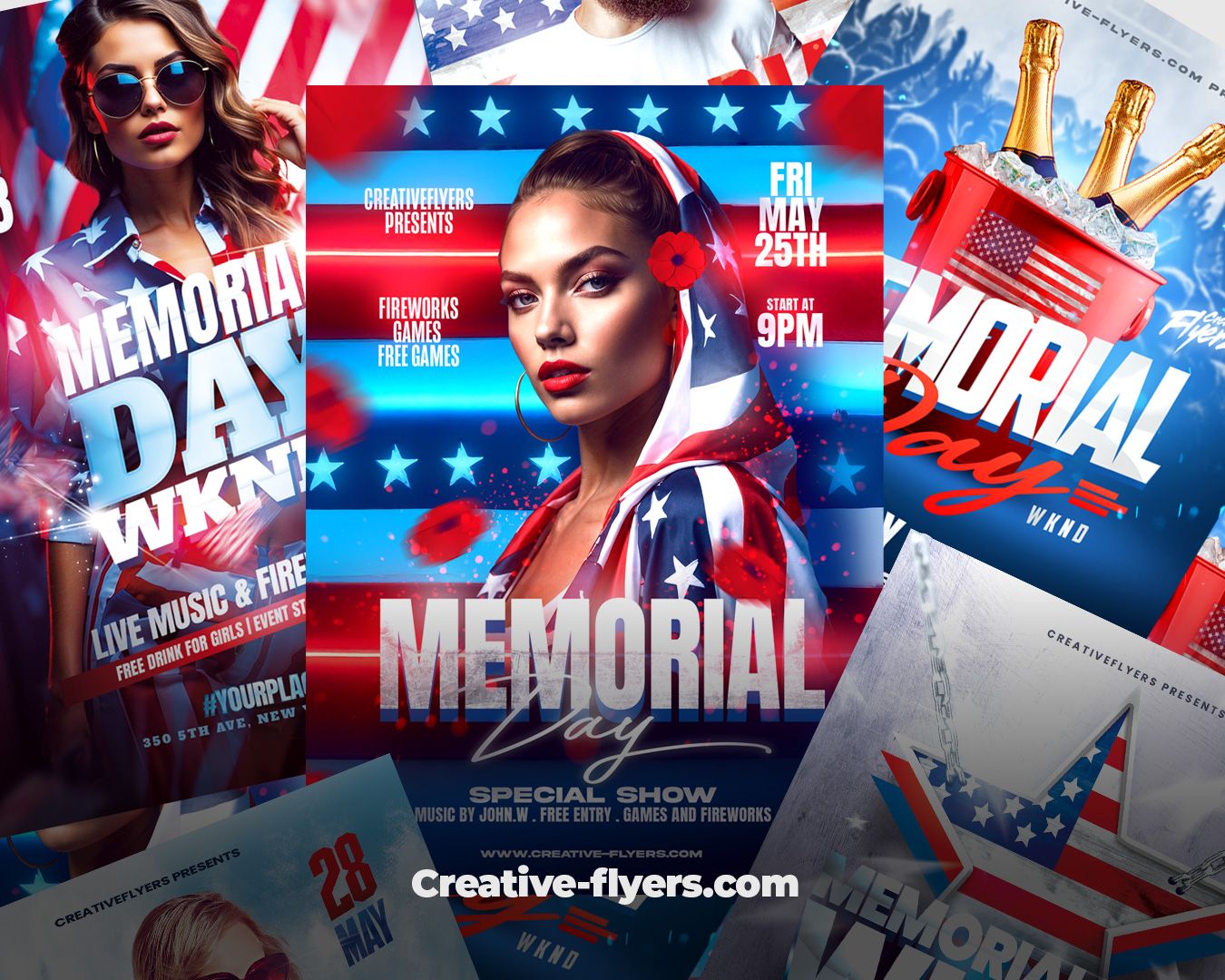 Celebrate Memorial Day in Style with Amazing Graphic Designs - Creative Flyers