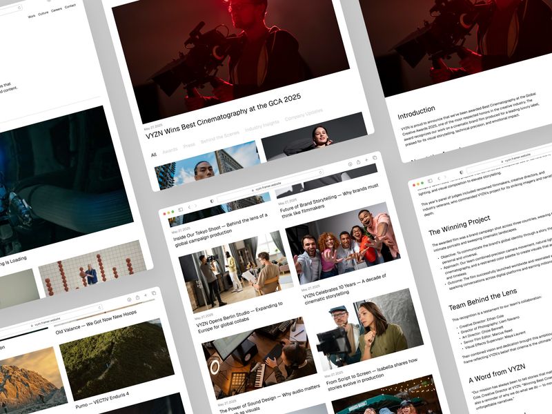VYZN — Video Production Agency Template