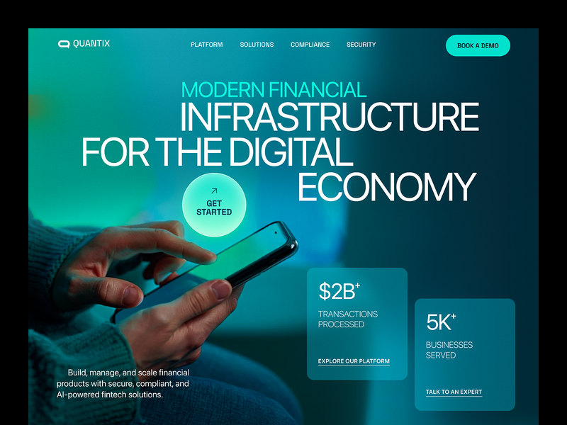 QUANTIX — Fintech Landing Page