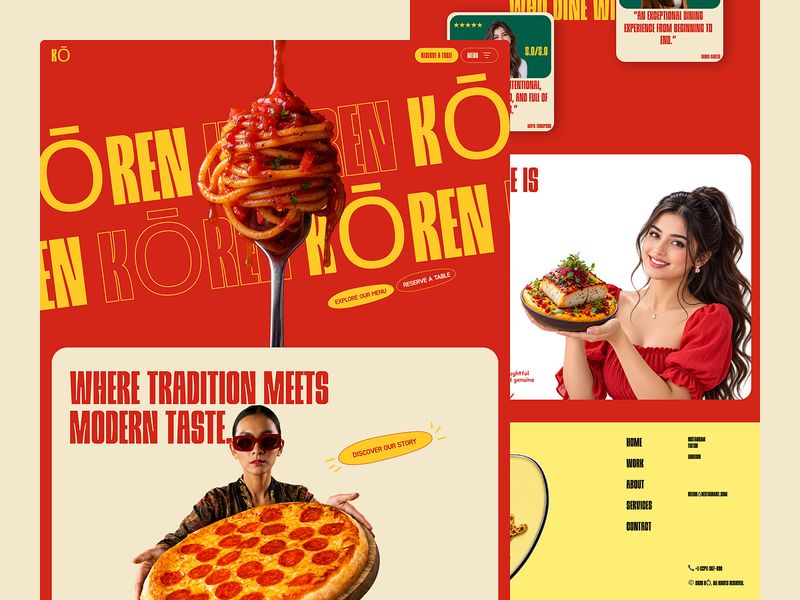KO — Modern Restaurant Website Design