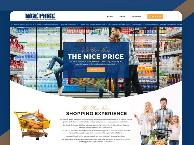 E-Commerce Grocery Landing Page Design – Gourmet Marketplace UI Concept