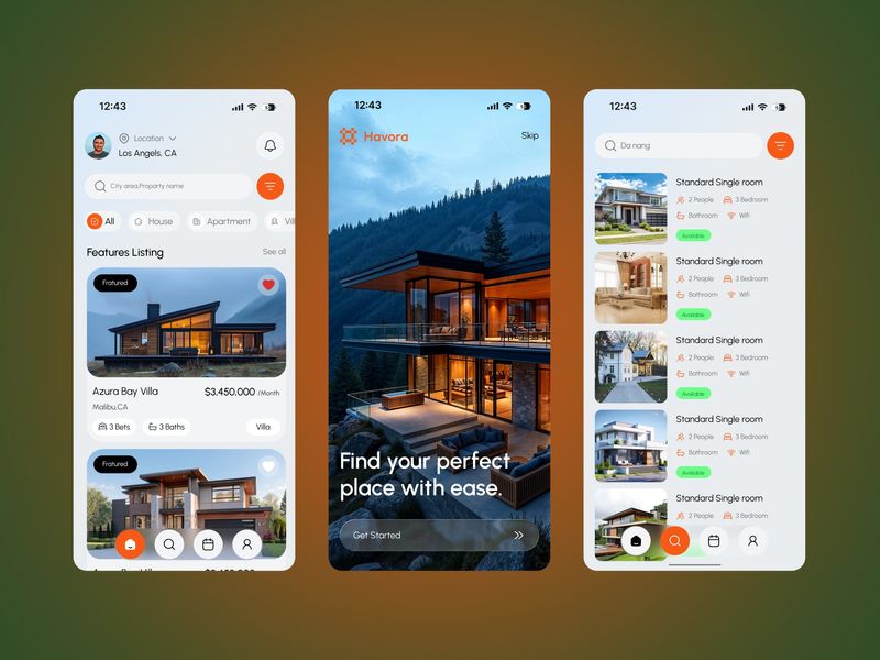 Real Estate Mobile App | Property Search & Listing UI