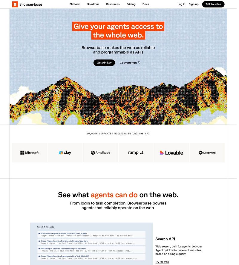 Screenshot taken from browserbase.com