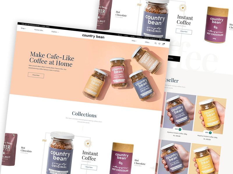 Country bean Landing Page Design
