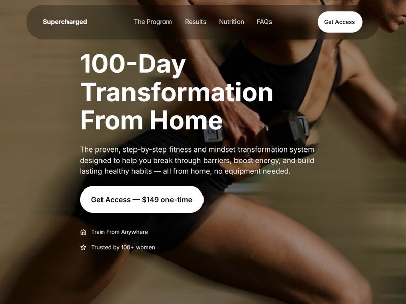 Fitness Funnel Framer Template for Coaches