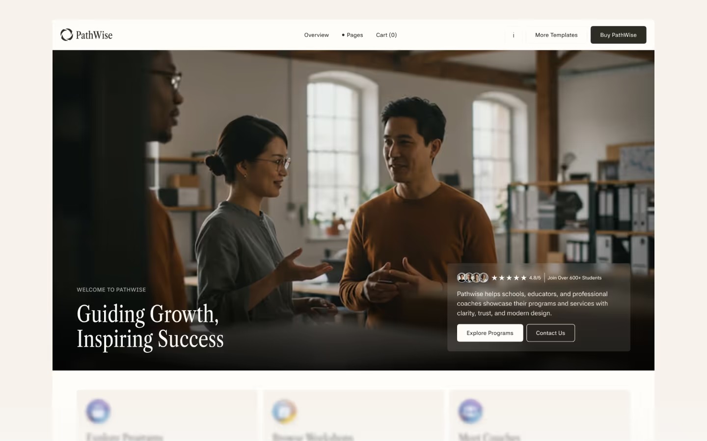 PathWise - Webflow Ecommerce website template Image 1